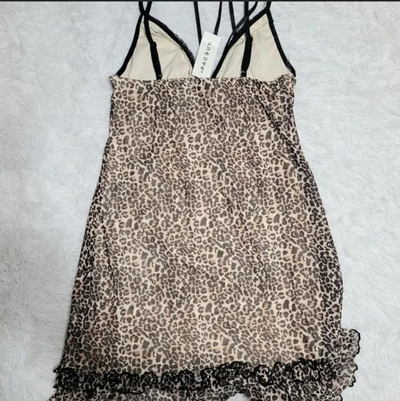 Pacsun Bev & Beck Tan Leopard Print Babydoll Dress Women's US Size Large! ✨️ NWT - Picture 2 of 2